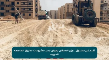 تقدم غير مسبوق.. وزير الإسكان يعرض جديد مشروعات حدائق العاصمة الحيوية